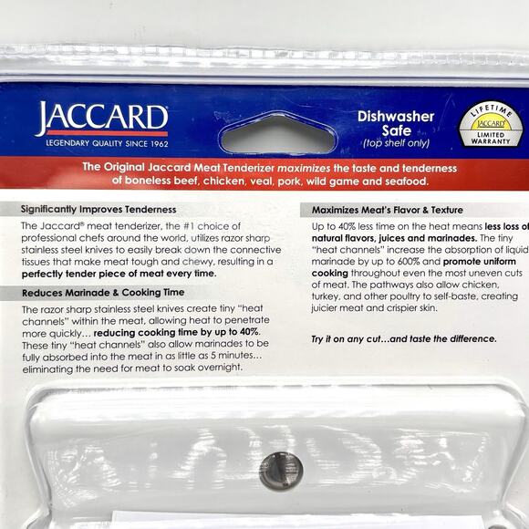 Jaccard Meat Tenderizer 48 Stainless Steel Knives Blades with Cover NEW Sealed - Picture 5 of 5